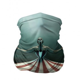 Бандана-труба 3D с принтом American Horror Story в Петрозаводске, 100% полиэстер, ткань с особыми свойствами — Activecool | плотность 150‒180 г/м2; хорошо тянется, но сохраняет форму | 
