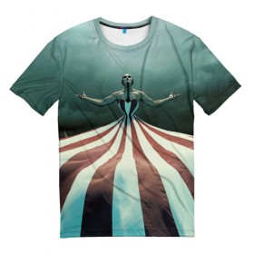 Мужская футболка 3D с принтом American Horror Story в Петрозаводске, 100% полиэфир | прямой крой, круглый вырез горловины, длина до линии бедер | 
