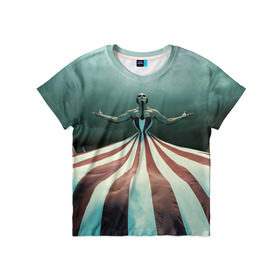 Детская футболка 3D с принтом American Horror Story в Петрозаводске, 100% гипоаллергенный полиэфир | прямой крой, круглый вырез горловины, длина до линии бедер, чуть спущенное плечо, ткань немного тянется | 