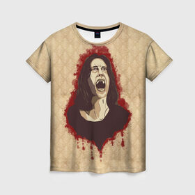 Женская футболка 3D с принтом Lana Winters в Петрозаводске, 100% полиэфир ( синтетическое хлопкоподобное полотно) | прямой крой, круглый вырез горловины, длина до линии бедер | американская история ужасов