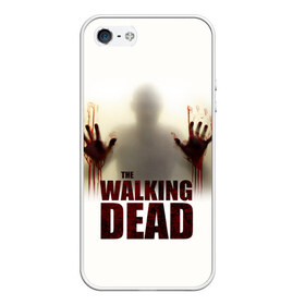 Чехол для iPhone 5/5S матовый с принтом The Walking Dead в Петрозаводске, Силикон | Область печати: задняя сторона чехла, без боковых панелей | the walking dead | америка | апокалипсис | глен | дерил | зомби | карл | кровь | рик | сша | ходячие мертвецы