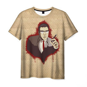 Мужская футболка 3D с принтом Dr. Thredson в Петрозаводске, 100% полиэфир | прямой крой, круглый вырез горловины, длина до линии бедер | американская история ужасов