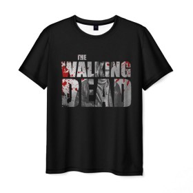 Мужская футболка 3D с принтом The Walking Dead в Петрозаводске, 100% полиэфир | прямой крой, круглый вырез горловины, длина до линии бедер | the walking dead | америка | апокалипсис | глен | дерил | зомби | карл | кровь | рик | сша | ходячие мертвецы