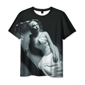 Мужская футболка 3D с принтом Lady Gaga в Петрозаводске, 100% полиэфир | прямой крой, круглый вырез горловины, длина до линии бедер | american horror story | американская история ужасов