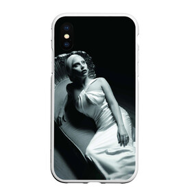 Чехол для iPhone XS Max матовый с принтом Lady Gaga в Петрозаводске, Силикон | Область печати: задняя сторона чехла, без боковых панелей | american horror story | американская история ужасов