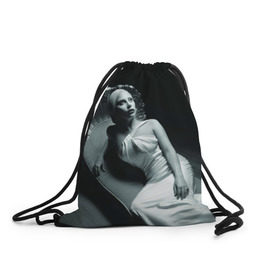 Рюкзак-мешок 3D с принтом Lady Gaga в Петрозаводске, 100% полиэстер | плотность ткани — 200 г/м2, размер — 35 х 45 см; лямки — толстые шнурки, застежка на шнуровке, без карманов и подкладки | american horror story | американская история ужасов