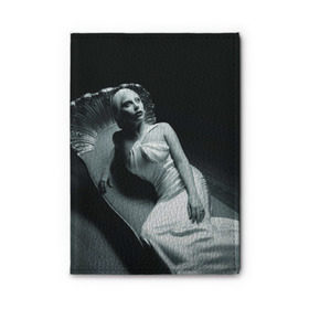Обложка для автодокументов с принтом Lady Gaga в Петрозаводске, натуральная кожа |  размер 19,9*13 см; внутри 4 больших “конверта” для документов и один маленький отдел — туда идеально встанут права | Тематика изображения на принте: american horror story | американская история ужасов