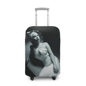 Чехол для чемодана 3D с принтом Lady Gaga в Петрозаводске, 86% полиэфир, 14% спандекс | двустороннее нанесение принта, прорези для ручек и колес | american horror story | американская история ужасов