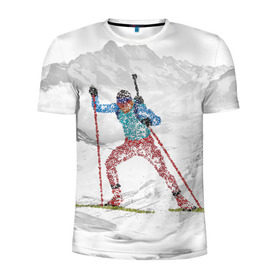 Мужская футболка 3D спортивная Спортсмен биатлонист купить в Петрозаводске