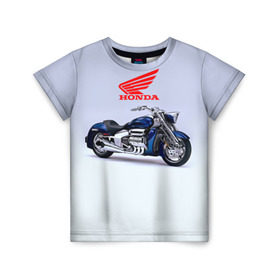 Детская футболка 3D с принтом Honda 4 в Петрозаводске, 100% гипоаллергенный полиэфир | прямой крой, круглый вырез горловины, длина до линии бедер, чуть спущенное плечо, ткань немного тянется | honda | moto | мото | мотоцикл | мотоциклы | хонда