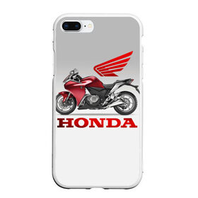 Чехол для iPhone 7Plus/8 Plus матовый с принтом Honda 2 в Петрозаводске, Силикон | Область печати: задняя сторона чехла, без боковых панелей | honda | moto | мото | мотоцикл | мотоциклы | хонда