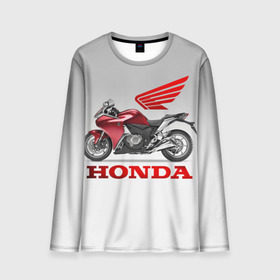 Мужской лонгслив 3D с принтом Honda 2 в Петрозаводске, 100% полиэстер | длинные рукава, круглый вырез горловины, полуприлегающий силуэт | honda | moto | мото | мотоцикл | мотоциклы | хонда