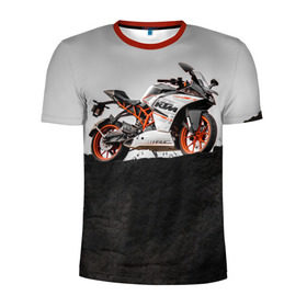 Мужская футболка 3D спортивная с принтом KTM 5 в Петрозаводске, 100% полиэстер с улучшенными характеристиками | приталенный силуэт, круглая горловина, широкие плечи, сужается к линии бедра | Тематика изображения на принте: ktm | moto | катээм | ктм | мото | мотоцикл | мотоциклы
