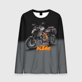 Мужской лонгслив 3D с принтом KTM 4 в Петрозаводске, 100% полиэстер | длинные рукава, круглый вырез горловины, полуприлегающий силуэт | Тематика изображения на принте: ktm | moto | катээм | ктм | мото | мотоцикл | мотоциклы