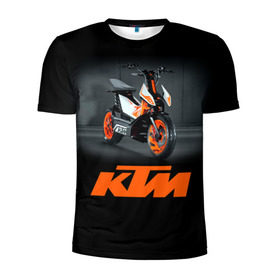Мужская футболка 3D спортивная с принтом KTM 2 в Петрозаводске, 100% полиэстер с улучшенными характеристиками | приталенный силуэт, круглая горловина, широкие плечи, сужается к линии бедра | Тематика изображения на принте: ktm | moto | катээм | ктм | мото | мотоцикл | мотоциклы