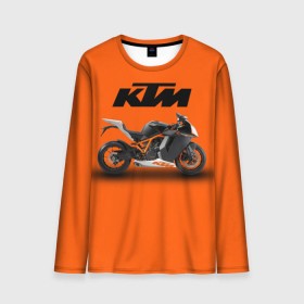 Мужской лонгслив 3D с принтом KTM 1 в Петрозаводске, 100% полиэстер | длинные рукава, круглый вырез горловины, полуприлегающий силуэт | ktm | moto | катээм | ктм | мото | мотоцикл | мотоциклы