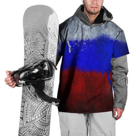 Накидка на куртку 3D с принтом Триколор (Краской на земле) в Петрозаводске, 100% полиэстер |  | Тематика изображения на принте: russia | белый | красный | российский флаг | россия | синий | триколор