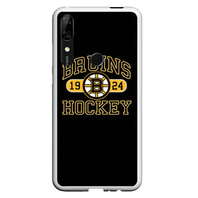 Чехол для Honor P Smart Z с принтом Boston Bruins в Петрозаводске, Силикон | Область печати: задняя сторона чехла, без боковых панелей | boston bruins | nxl | stanley cup | хоккей