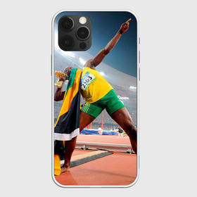 Чехол для iPhone 12 Pro Max с принтом Болт в Петрозаводске, Силикон |  | bolt | атлетика | бег | олимпиада | усэйн