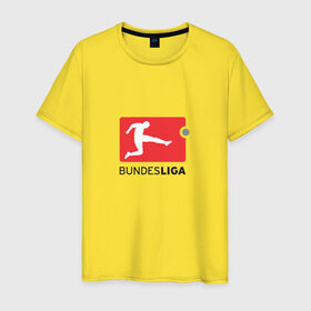 Мужская футболка хлопок с принтом Бундеслига в Петрозаводске, 100% хлопок | прямой крой, круглый вырез горловины, длина до линии бедер, слегка спущенное плечо. | bundesliga | бавария | боруссия | германия | футбол