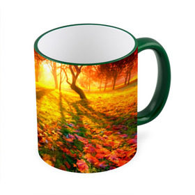 Кружка 3D с принтом Осень в Петрозаводске, керамика | ёмкость 330 мл | autumn | bright | colors | forest | trees | деревья | краски | лес | лучи | осень | солнце | цвета | яркие