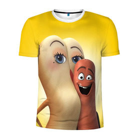 Мужская футболка 3D спортивная с принтом Полный расколбас в Петрозаводске, 100% полиэстер с улучшенными характеристиками | приталенный силуэт, круглая горловина, широкие плечи, сужается к линии бедра | sausage party