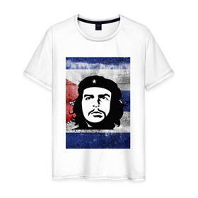 Мужская футболка хлопок с принтом Че в Петрозаводске, 100% хлопок | прямой крой, круглый вырез горловины, длина до линии бедер, слегка спущенное плечо. | куба | революция | чегевара