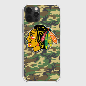 Чехол для iPhone 12 Pro Max с принтом Blackhawks Camouflage в Петрозаводске, Силикон |  | camouflage | chicago blackhawks | hockey | nhl | нхл | хоккей