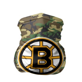 Бандана-труба 3D с принтом Bruins Camouflage в Петрозаводске, 100% полиэстер, ткань с особыми свойствами — Activecool | плотность 150‒180 г/м2; хорошо тянется, но сохраняет форму | boston bruins | camouflage | hockey | nhl | нхл | хоккей