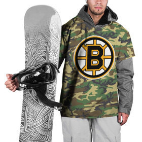 Накидка на куртку 3D с принтом Bruins Camouflage в Петрозаводске, 100% полиэстер |  | boston bruins | camouflage | hockey | nhl | нхл | хоккей