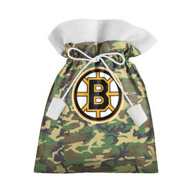 Подарочный 3D мешок с принтом Bruins Camouflage в Петрозаводске, 100% полиэстер | Размер: 29*39 см | Тематика изображения на принте: boston bruins | camouflage | hockey | nhl | нхл | хоккей