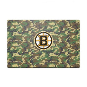 Пазл магнитный 126 элементов с принтом Bruins Camouflage в Петрозаводске, полимерный материал с магнитным слоем | 126 деталей, размер изделия —  180*270 мм | boston bruins | camouflage | hockey | nhl | нхл | хоккей