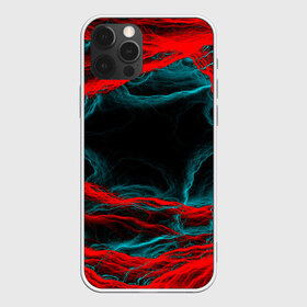 Чехол для iPhone 12 Pro Max с принтом Fractal в Петрозаводске, Силикон |  | Тематика изображения на принте: волны | красный | черный