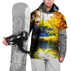 Накидка на куртку 3D с принтом Пейзаж в Петрозаводске, 100% полиэстер |  | giovanni boldini | горизонт | деревья | дорога | картина | лес | лошадь | люди | небо | облака | пейзаж