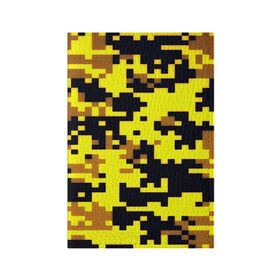 Обложка для паспорта матовая кожа с принтом Пиксели в Петрозаводске, натуральная матовая кожа | размер 19,3 х 13,7 см; прозрачные пластиковые крепления | Тематика изображения на принте: военная тематика | камуфляж | милитари