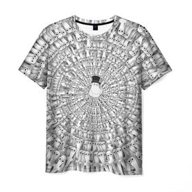 Мужская футболка 3D с принтом Хатифнатты в Петрозаводске, 100% полиэфир | прямой крой, круглый вырез горловины, длина до линии бедер | moomins | мумми тролль | папа