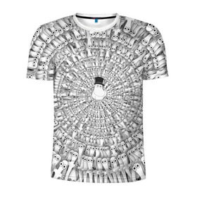 Мужская футболка 3D спортивная с принтом Хатифнатты в Петрозаводске, 100% полиэстер с улучшенными характеристиками | приталенный силуэт, круглая горловина, широкие плечи, сужается к линии бедра | Тематика изображения на принте: moomins | мумми тролль | папа