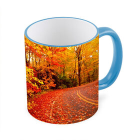 Кружка 3D с принтом Осень в Петрозаводске, керамика | ёмкость 330 мл | autumn | bright | colors | forest | paint | trees | деревья | краски | лес | осень | цвета | яркие