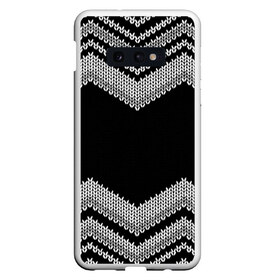 Чехол для Samsung S10E с принтом Вязаный узор в Петрозаводске, Силикон | Область печати: задняя сторона чехла, без боковых панелей | свитер | серый | черный