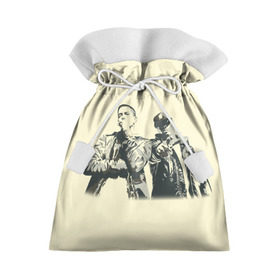 Подарочный 3D мешок с принтом Эминем и 50 центов в Петрозаводске, 100% полиэстер | Размер: 29*39 см | 50 cent | 50 центов | eminem | rap | музыка | рэп | эминем