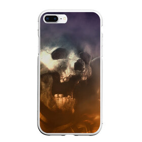 Чехол для iPhone 7Plus/8 Plus матовый с принтом Doom в Петрозаводске, Силикон | Область печати: задняя сторона чехла, без боковых панелей | doom | skull | slayer | палач | скелет | череп