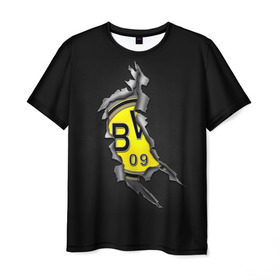 Мужская футболка 3D с принтом BVB в Петрозаводске, 100% полиэфир | прямой крой, круглый вырез горловины, длина до линии бедер | боруссия | дортмунд
