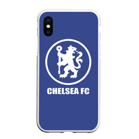 Чехол для iPhone XS Max матовый с принтом Chelsea FC в Петрозаводске, Силикон | Область печати: задняя сторона чехла, без боковых панелей | chelsea | англия | премьер лига | фанат | футбол | футболист | челси