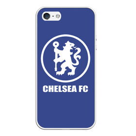 Чехол для iPhone 5/5S матовый с принтом Chelsea FC в Петрозаводске, Силикон | Область печати: задняя сторона чехла, без боковых панелей | chelsea | англия | премьер лига | фанат | футбол | футболист | челси