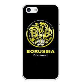 Чехол для iPhone 5/5S матовый с принтом Borussia Dortmund в Петрозаводске, Силикон | Область печати: задняя сторона чехла, без боковых панелей | боруссия | дортмунд