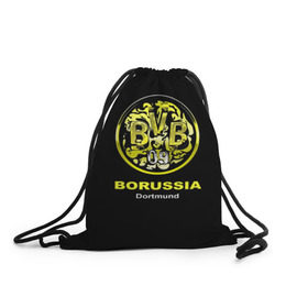 Рюкзак-мешок 3D с принтом Borussia Dortmund в Петрозаводске, 100% полиэстер | плотность ткани — 200 г/м2, размер — 35 х 45 см; лямки — толстые шнурки, застежка на шнуровке, без карманов и подкладки | боруссия | дортмунд
