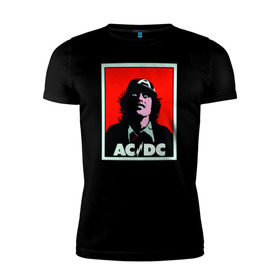 Мужская футболка премиум с принтом AC/DC: T-SHIRT в Петрозаводске, 92% хлопок, 8% лайкра | приталенный силуэт, круглый вырез ворота, длина до линии бедра, короткий рукав | acdc