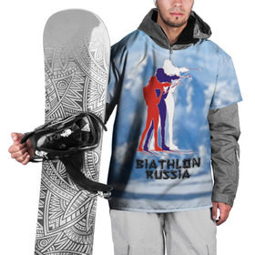 Накидка на куртку 3D с принтом Biathlon russia в Петрозаводске, 100% полиэстер |  | биатлон