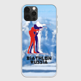 Чехол для iPhone 12 Pro с принтом Biathlon russia в Петрозаводске, силикон | область печати: задняя сторона чехла, без боковых панелей | биатлон