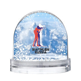 Снежный шар с принтом Biathlon russia в Петрозаводске, Пластик | Изображение внутри шара печатается на глянцевой фотобумаге с двух сторон | биатлон